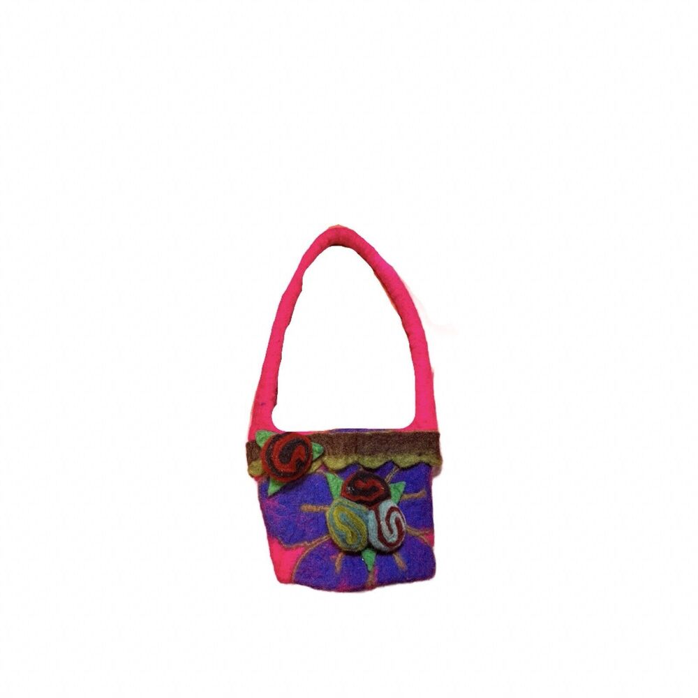 Earth Divas 100% Wool Mini Bag Made In Nepal Fair Trade